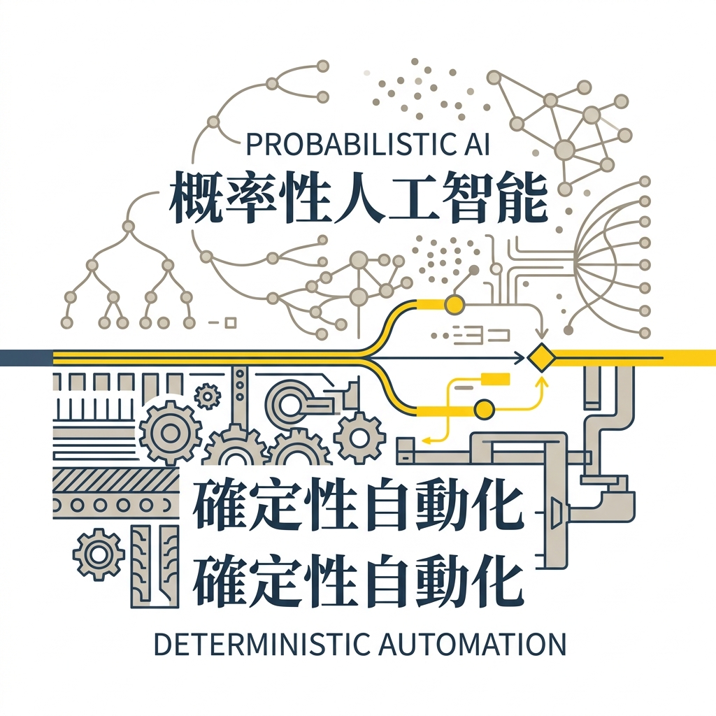 確定性自動化與機率性 AI 的邊界