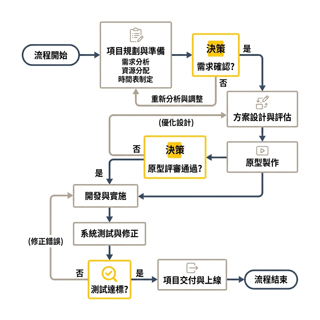 多步驟流程的決策與分支結構
