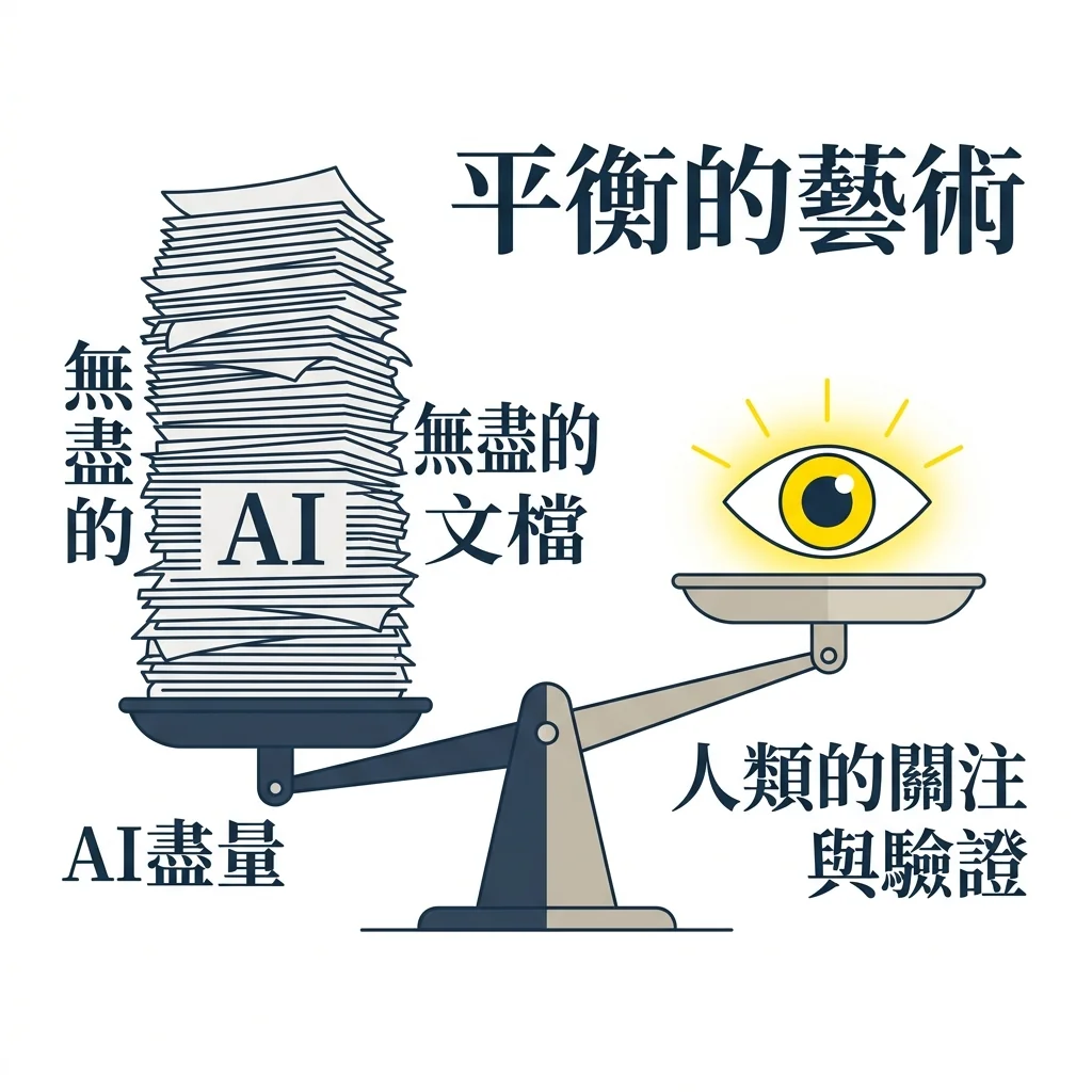 AI產出與人類驗證的失衡